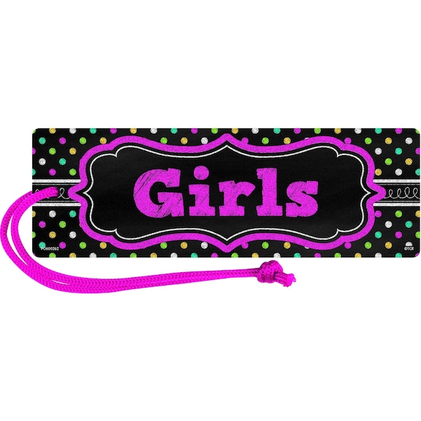 Teacher Created Resources Chalkboard Brights Magnetic Girls Pass, PK6 TCR77277 - main